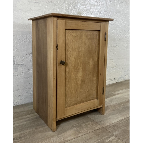 70 - An Edwardian satinwood bedside cabinet - approx. 70cm high x 46cm wide x 38cm deep