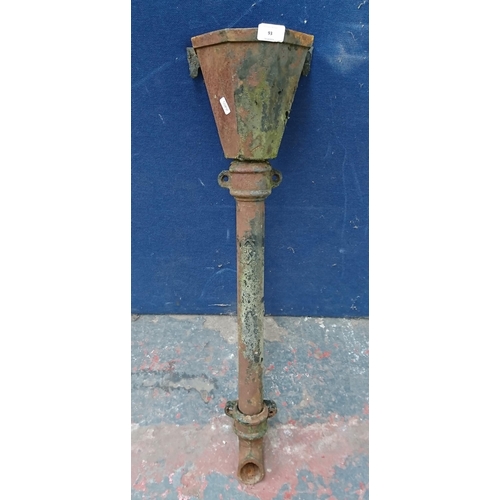 93 - A cast iron drain pipe - approx. 90cm high