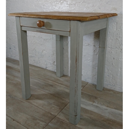 161 - A Victorian style pine and grey painted farmhouse side table  - approx. 75cm high x 68cm wide x 59cm... 