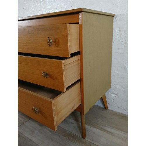 169 - A pair of mid 20th century beech chest of drawers - approx. 74cm high x 59cm wide x 44cm deep