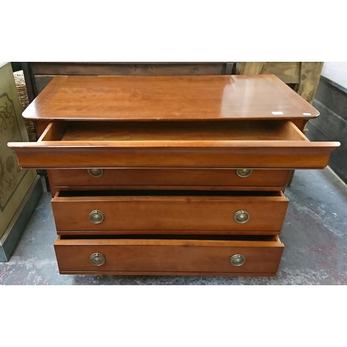 193 - A cherry wood chest of drawers - approx. 84cm high x 118cm wide x 55cm deep