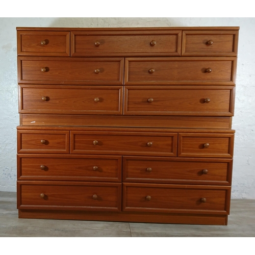 204 - A pair of G Plan teak chests of drawers - approx. 69cm high x 148cm wide x 46cm deep