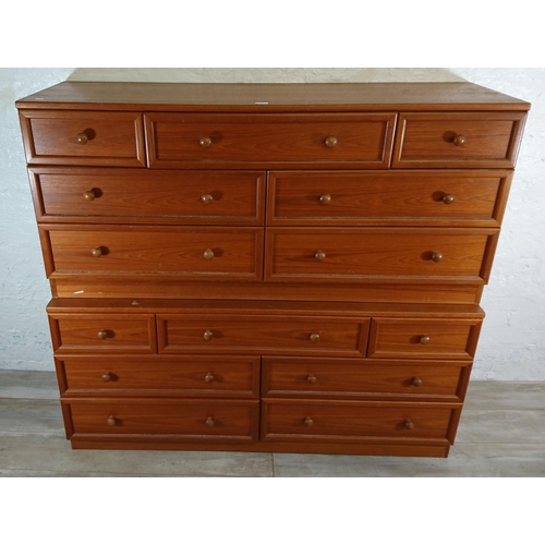 204 - A pair of G Plan teak chests of drawers - approx. 69cm high x 148cm wide x 46cm deep