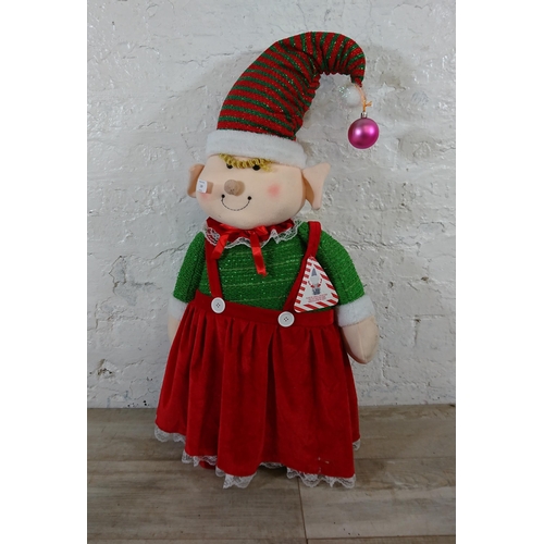 219 - A floor standing elf Christmas figurine - approx. 136cm high