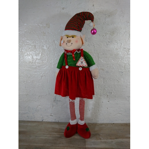 219 - A floor standing elf Christmas figurine - approx. 136cm high