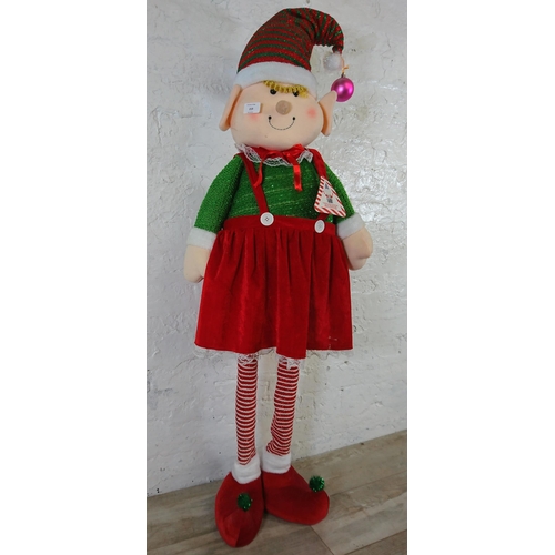 219 - A floor standing elf Christmas figurine - approx. 136cm high