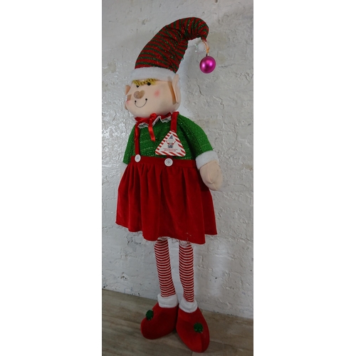 219 - A floor standing elf Christmas figurine - approx. 136cm high