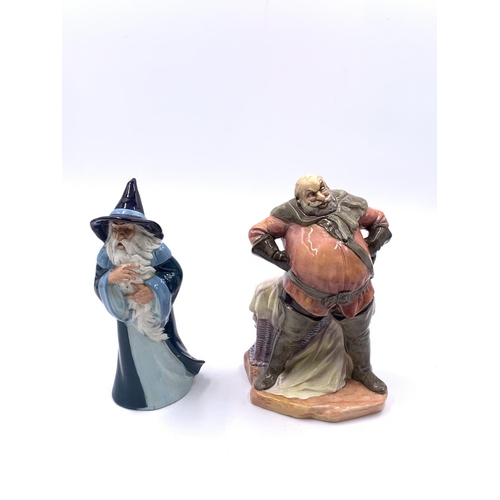 328 - Two Royal Doulton figurines, Gandalf HN2911 and Falstaff HN2054