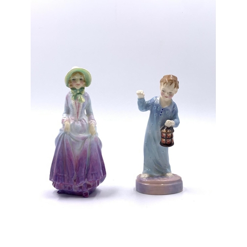 329 - Three Royal Doulton figurines, Wee Willie Winkie HN2050, Gretchen HN1397 and Marigold HN1447