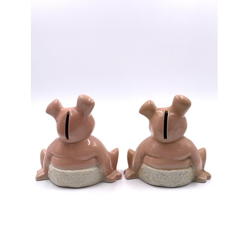 346 - Five Wade NatWest ceramic pig money boxes