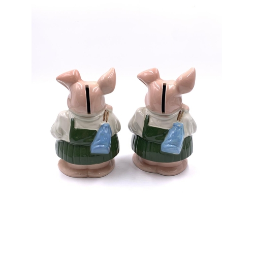 346 - Five Wade NatWest ceramic pig money boxes