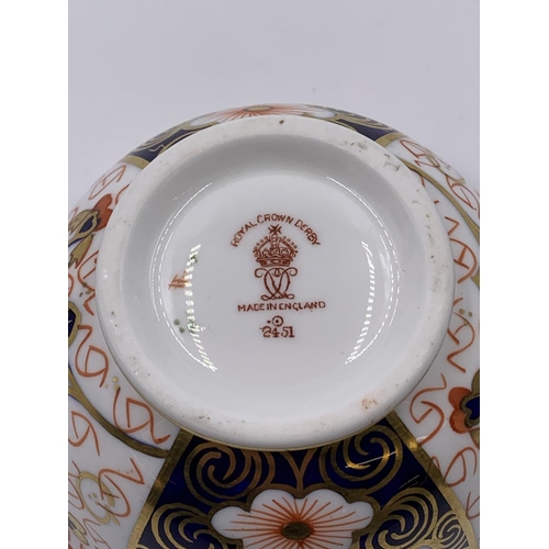 355 - Three pieces of Royal Crown Derby 2451 Traditional Imari bone china