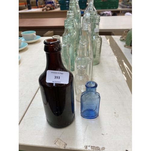 393 - Twenty vintage glass bottles