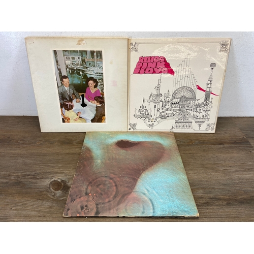 707 - Three LP vinyl records, Led Zeppelin 'Presence' (SSK 59402), Pink Floyd 'Meddle' with textured gatef... 