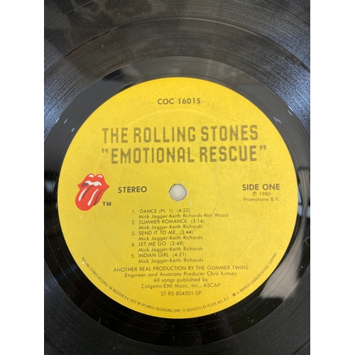 708 - Five LP vinyl records by The Rolling Stones, includes their debut self titled album 'The Rolling Sto... 