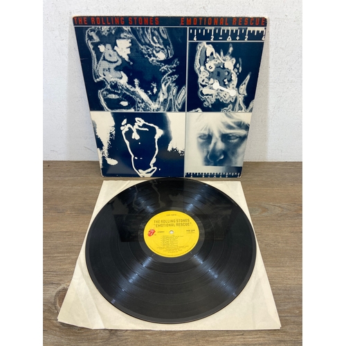 708 - Five LP vinyl records by The Rolling Stones, includes their debut self titled album 'The Rolling Sto... 