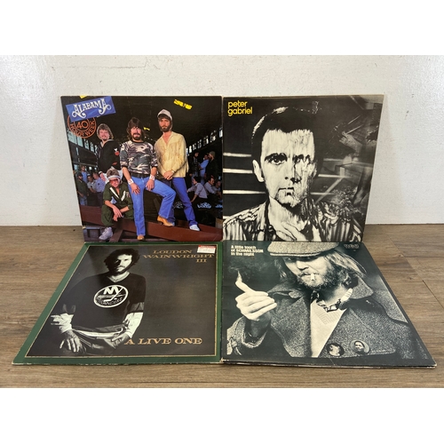 710 - Fifteen LP vinyl records by a variety of artists and bands to include OMD, Peter Gabriel, Alabama, L... 