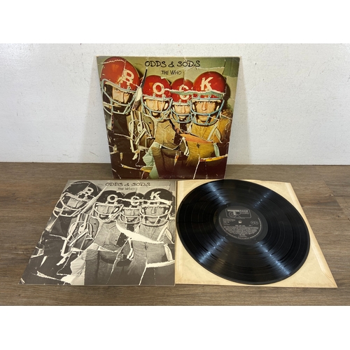 717 - Two LP vinyl records by The Who, 'Odds & Sods' 1974 pressing (2406 116) with die-cut and braille sle... 