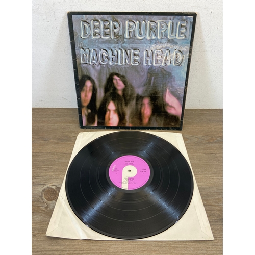 738 - An LP storage case containing six LP vinyl records by Deep Purple, two copies of 'Fireball' (SHVL 79... 