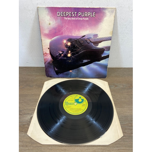 738 - An LP storage case containing six LP vinyl records by Deep Purple, two copies of 'Fireball' (SHVL 79... 