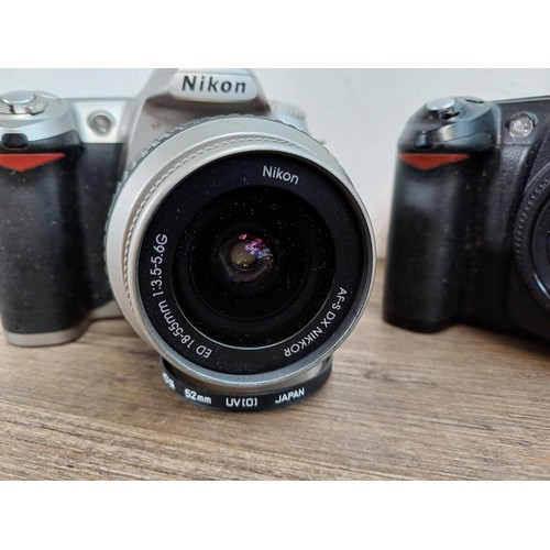 646 - Two Nikon D50 6.1mp DSLR cameras, one body and one fitted with Nikkor AF-S DX ED 18-55mm 1:3.5-5.6G ... 