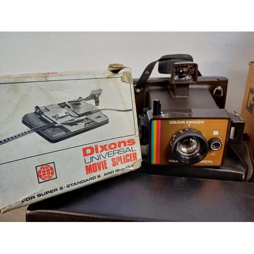 687 - Eight items to include boxed Fuji DL-80N compact 35mm camera, boxed Raynox RS-3000 editor viewer, GA... 