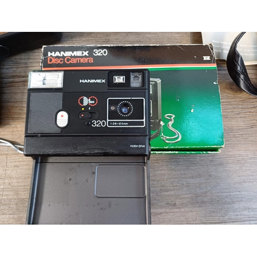 687 - Eight items to include boxed Fuji DL-80N compact 35mm camera, boxed Raynox RS-3000 editor viewer, GA... 