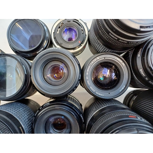 698 - A collection of Canon lenses