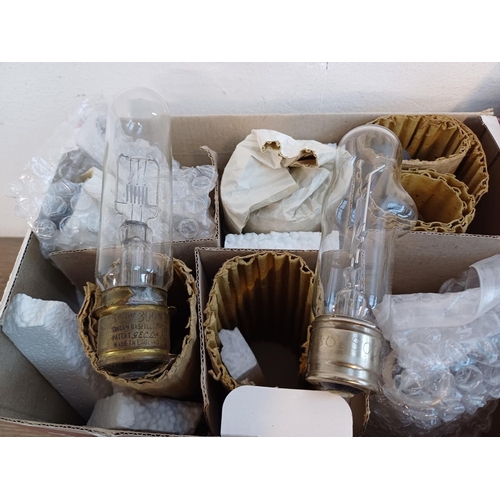 704 - A collection of projector lamps, bulbs and tubular lamps to include GEC Osram gasfilled, Crompton 60... 