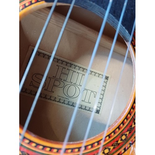 726 - Five items, one Hi Spot child's nylon-strung classical guitar, one rainstick, one didgeridoo, one Re... 