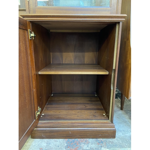 20 - A mahogany display cabinet - approx. 210cm high x 73cm wide x 70cm deep