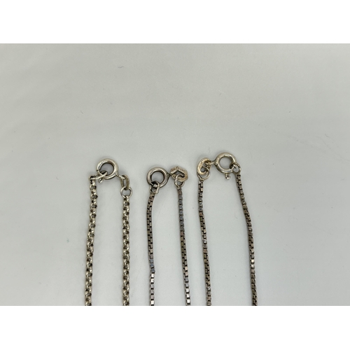 2207 - Eleven .925 silver chain necklaces - approx. gross weight 70g