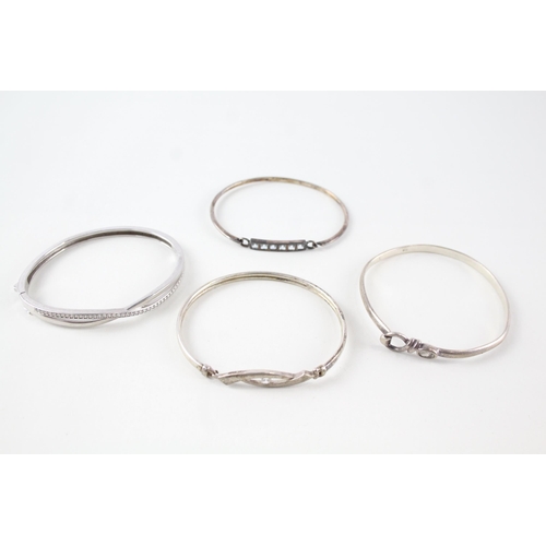 2155 - Four sterling silver bangles - approx. gross weight 41g