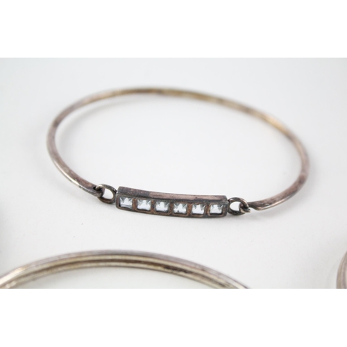 2155 - Four sterling silver bangles - approx. gross weight 41g