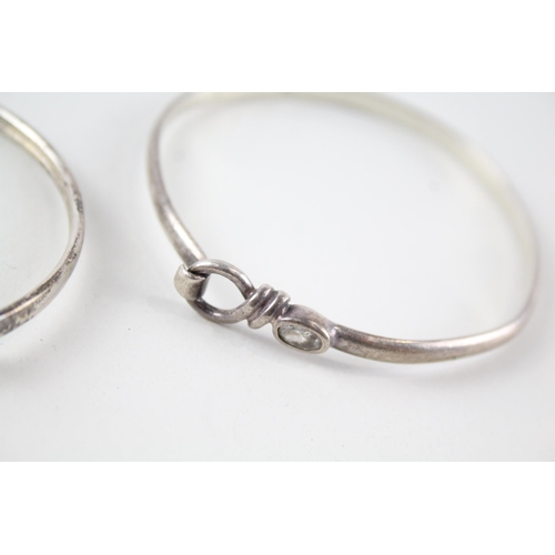 2155 - Four sterling silver bangles - approx. gross weight 41g