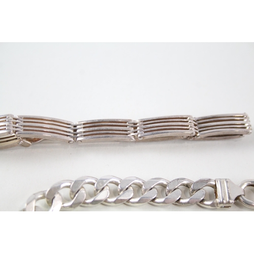 2164 - Three sterling silver bracelets - approx. gross weight  70g