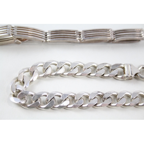 2164 - Three sterling silver bracelets - approx. gross weight  70g