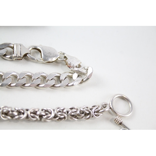 2164 - Three sterling silver bracelets - approx. gross weight  70g