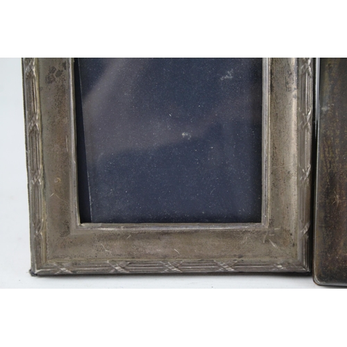 2309 - Three hallmarked sterling silver photo frames - largest approx. 18.5cm high x 14cm wide