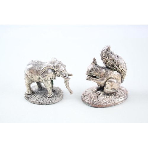 2316 - Two .925 sterling silver weighted novelty animal figurines - approx. gross weight 97g