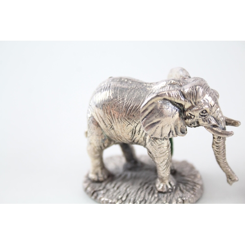 2316 - Two .925 sterling silver weighted novelty animal figurines - approx. gross weight 97g