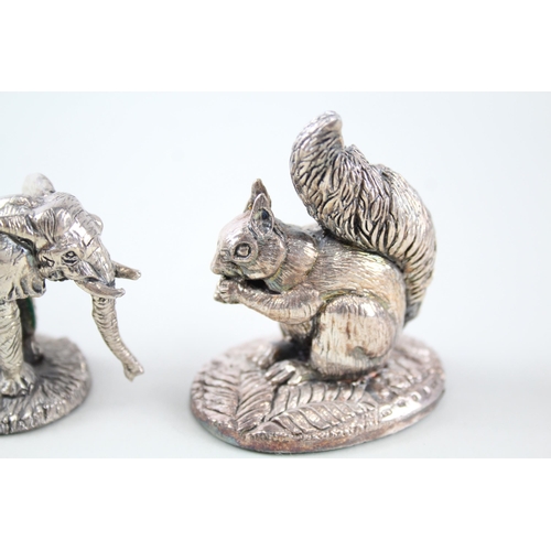 2316 - Two .925 sterling silver weighted novelty animal figurines - approx. gross weight 97g