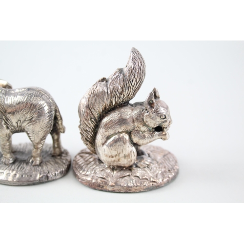 2316 - Two .925 sterling silver weighted novelty animal figurines - approx. gross weight 97g