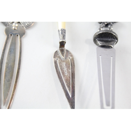 2318 - Three .925 silver bookmarks - approx. gross weight 18g