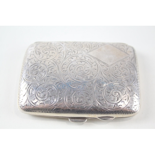 2328 - An antique hallmarked Birmingham silver cigarette case - approx. gross weight 57g