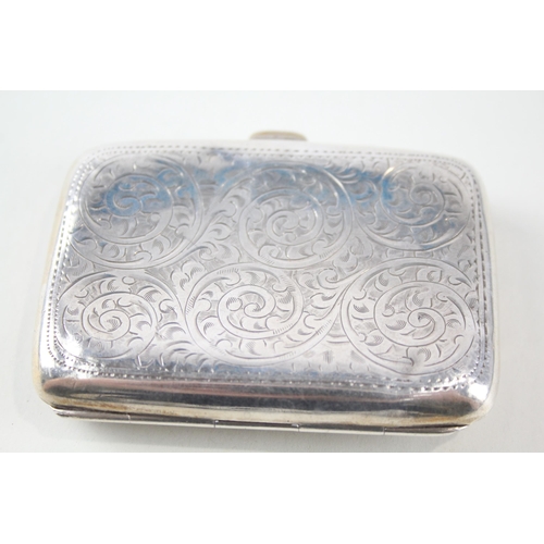 2328 - An antique hallmarked Birmingham silver cigarette case - approx. gross weight 57g