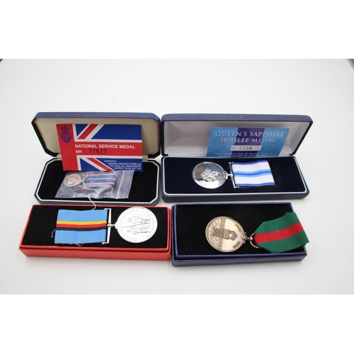 2356 - Four boxed medals, one Queen's Sapphire Jubilee, one British Forces Germany, one Border Service and ... 