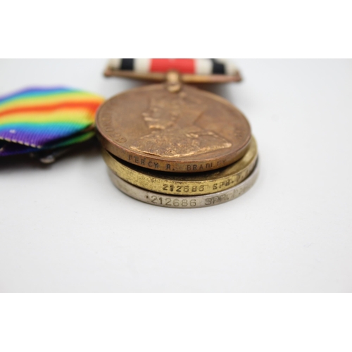 2361 - Three George V British medals presented to 212686 Spr. P. R. Bradley R.E., two WWI and one Special C... 