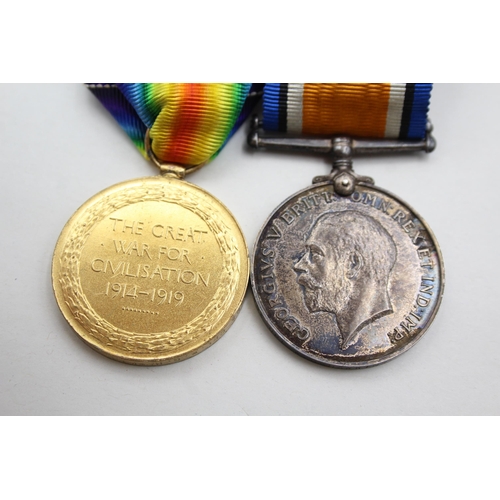 2363 - A WWI British medal pair presented to 1493 Cpl. W. G. Hawkins 12 - Lond. R.