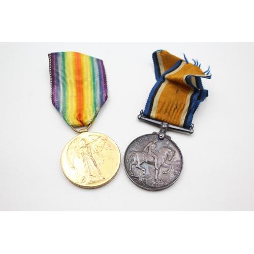 2366 - A WWI British medal pair presented to 81504 Pte. A.E Ruggles The Queen's R.